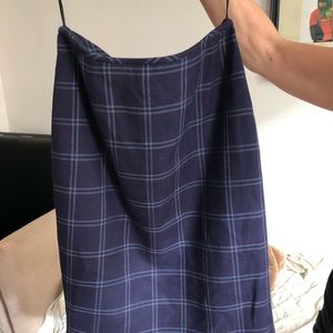 Woven wool pencil skirt